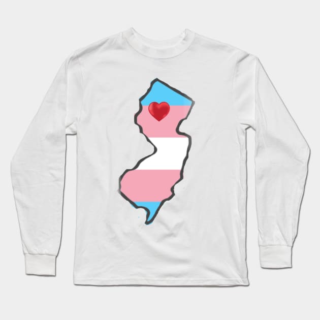 Transgender NJ Long Sleeve T-Shirt by StarmanNJ